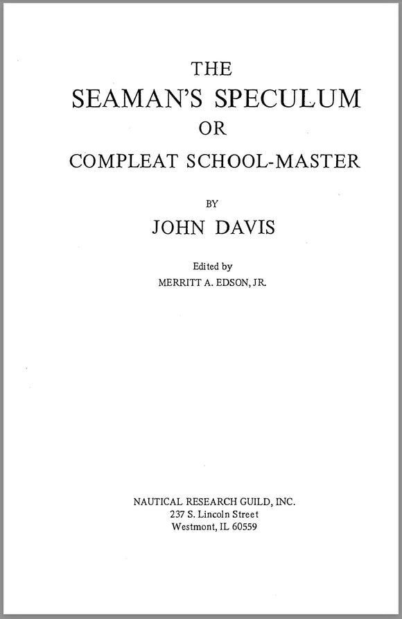 The Seaman's Speculum or Compleat School-Master – Nautical